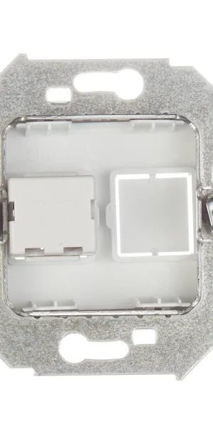Розетка телефонная Simon 15 встраиваемая белая RJ11 (1591480-030)