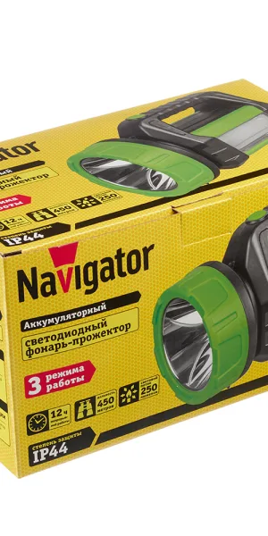 Фонарь ручной Navigator светодиодный 21 LED 15 Вт аккумуляторный пластик