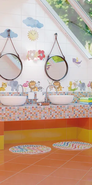Плитка облицовочная Нефрит Kids желтая 400x200x8 мм (15 шт.=1,2 кв.м)