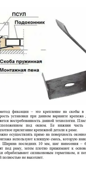 Скоба для подоконника металлическая (4 шт.)