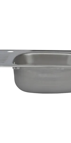 Мойка для кухни Ukinox Nord 58х48х16 см врезная с крылом сталь (Nr 580х480 (0,6) R, G)