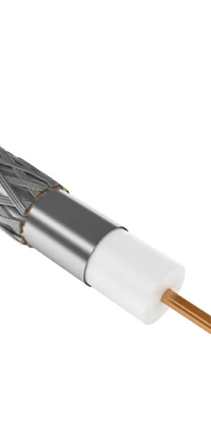 Кабель коаксиальный телевизионный RG-6 1х1,02 мм экранированный PVC Generica