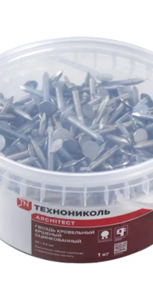 Гвозди ершенные оцинкованные Шинглас 30х3,5 мм 1 кг