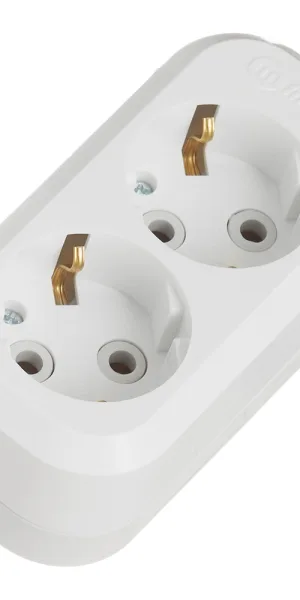 Колодка электрическая 2 розетки Makel 16 А 250 В 2,2 кВт белая (MGP111)