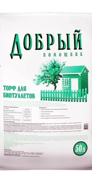 Торф для биотуалетов Добрый помощник 50 л