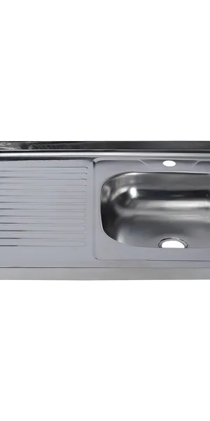 Мойка для кухни Ukinox Nord 80х60х13 см накладная с крылом сталь (Nr 800х600 0,4 R)
