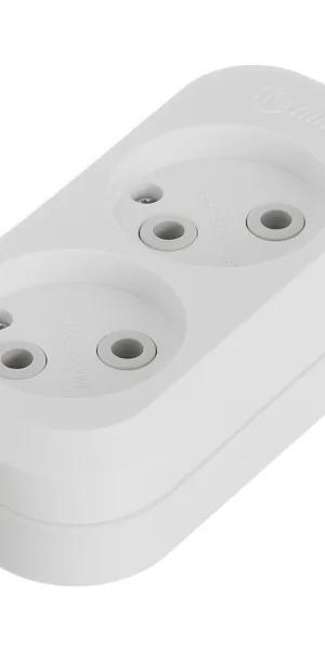 Колодка электрическая 2 розетки Makel 10 А 250 В 2,2 кВт белая (MGP101)