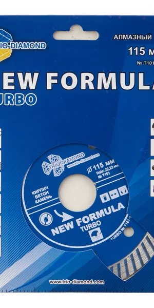 Диск алмазный по бетону Trio-Diamond New Formula Turbo 115x22,2x2,2 мм турбо сухой рез (t101)
