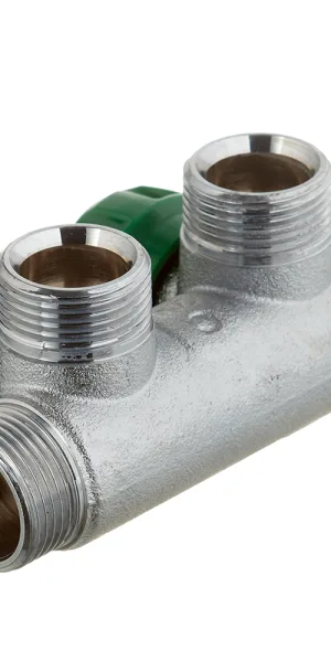 Коллектор Stout 3/4 ВР(г) х 2 выхода 3/4(ЕК) х 3/4 НР(ш) регулирующий (SMB-6850-343402)
