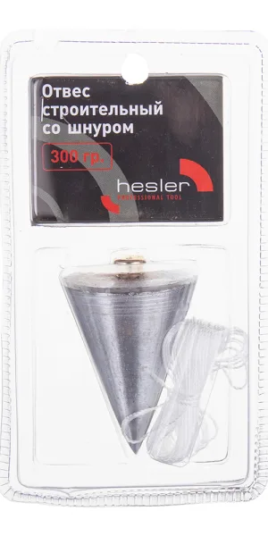 Отвес строительный конусный 300 г Hesler