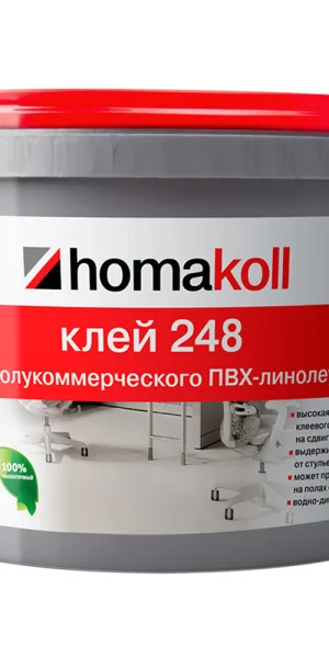 Клей акриловый для полукоммерческого ПВХ-линолеума Homa Homakoll 248 14 кг