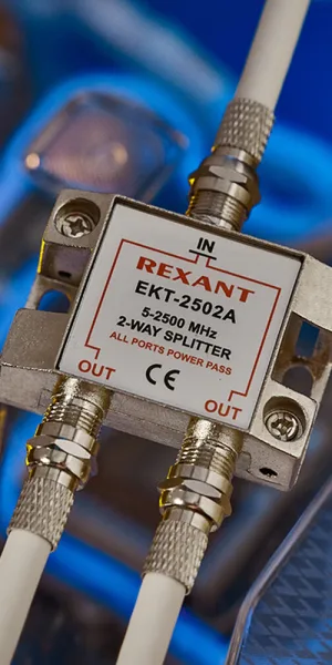 ТВ делитель Rexant Спутник 2 F-выхода (05-6201)