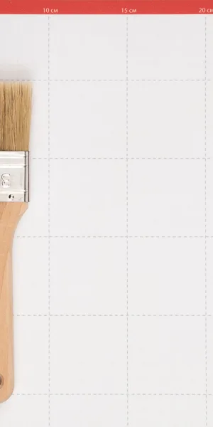 Кисть плоская натуральная щетина деревянная ручка Wenzo Wood 35х12 мм для эмалей и лаков на алкидной основе
