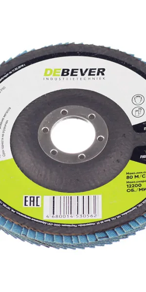 Круг лепестковый по металлу/древесине Debever 125х22,2 мм P80 торцевой (FDC125Z80/562)
