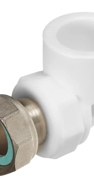 Угол полипропиленовый Valtec 25 мм х 3/4 ВР(г) с накидной гайкой (VTp.758.0.02505)