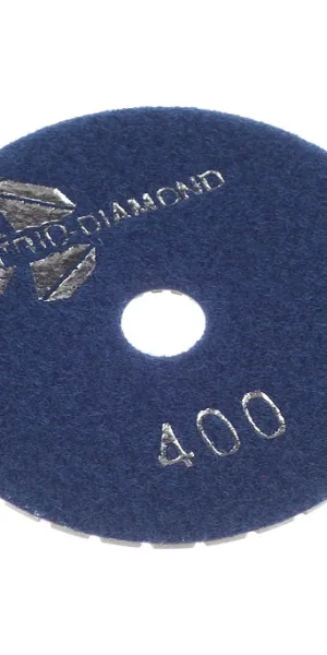 Круг алмазный шлифовальный по камню Trio-Diamond гибкий d100 мм P400 для мокрого шлифования