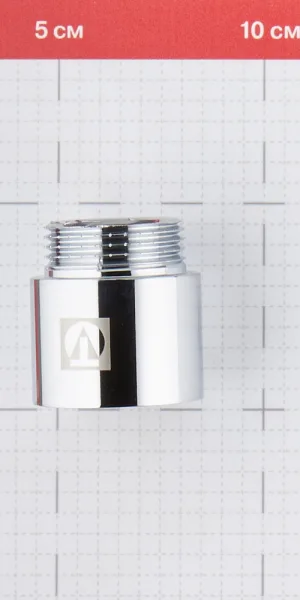 Удлинитель Valtec 30 мм х 1 ВР(г) х 1 НР(ш) хром латунный (VTr.198.C.0630)