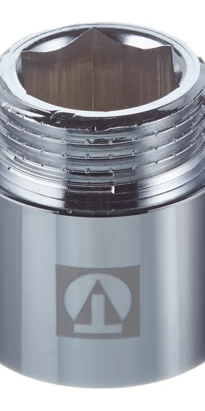 Удлинитель Valtec 30 мм х 1 ВР(г) х 1 НР(ш) хром латунный (VTr.198.C.0630)