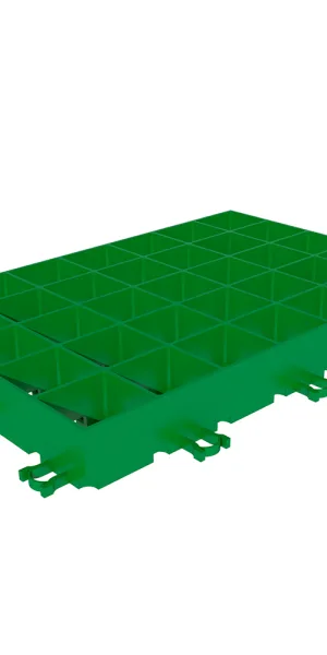 Решетка газонная пластиковая Gidrolica Eco Super зеленая D400 600х400х64 мм