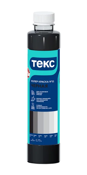 Колер краска Текс Профи черная №11 0,75 л