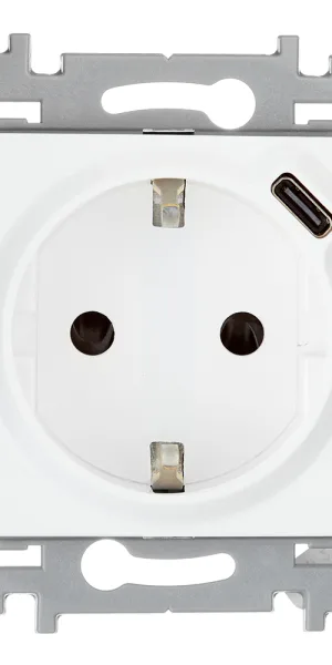 Розетка Legrand Inspiria встраиваемая белая с USB Type-C (673770)
