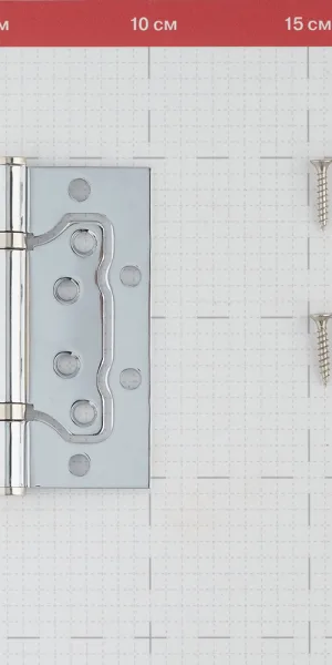 Петля Corsa Deco бабочка универсальная неразъемная 100х75 мм серебро