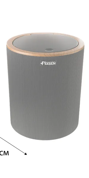 Ведро для мусора Fixsen Black Boom FX-411-6 с крышкой 5 л пластик черное