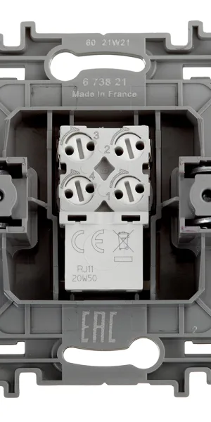 Розетка телефонная Legrand Inspiria встраиваемая слоновая кость RJ11 (673821)