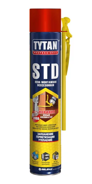 Пена монтажная бытовая Tytan STD Эрго всесезонная 750 мл