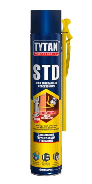 Пена монтажная бытовая Tytan STD Эрго всесезонная 750 мл