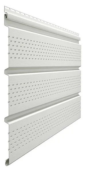 Софит ПВХ перфорированный Docke Standard пломбир 3000х305 мм