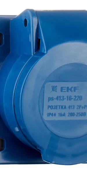Розетка силовая настенная EKF PROxima 2Р+РЕ 16 А 220 В IP44