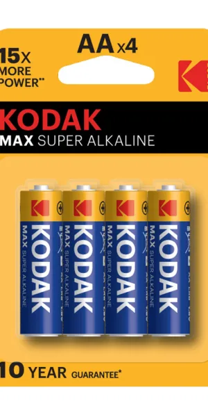 Батарейка Kodak Мax АА пальчиковая LR6 1,5 В (4 шт.) (Б0005120)