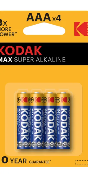 Батарейка Kodak Мax ААА мизинчиковая LR03 1,5 В (4 шт.) (Б0005124)