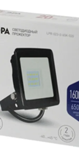 Прожектор светодиодный Эра LPR-02 6500К 20 Вт IP65 черный