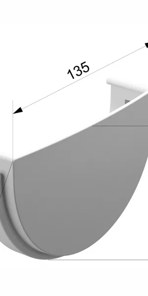 Заглушка желоба пластиковая d120 мм Docke Standard пломбир RAL 9003