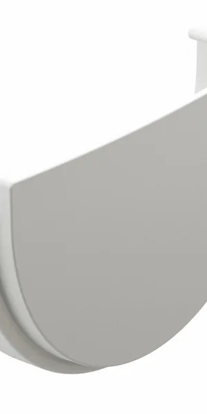 Заглушка желоба пластиковая d120 мм Docke Standard пломбир RAL 9003