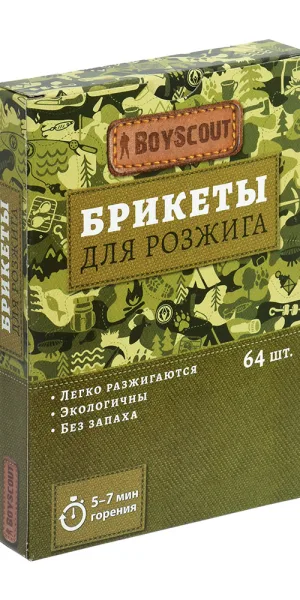 Брикет для розжига Boyscout длительного горения (2 листа)