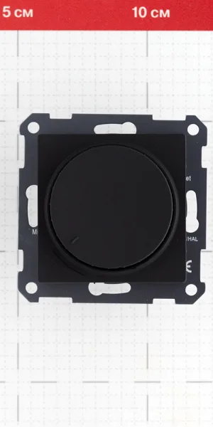 Диммер Systeme Electric AtlasDesign поворотно-нажимной встраиваемый карбон (ATN001023)