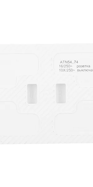 Блок выключатель и розетка Systeme Electric AtlasDesign Profi54 двухклавишный накладной белый (ATN540174)
