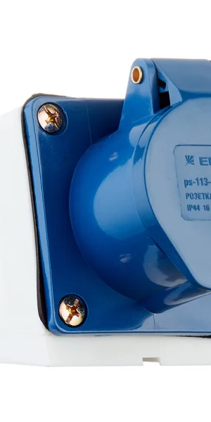 Розетка силовая угловая настенная EKF PROxima 2Р+РЕ 16 А 220 В IP44