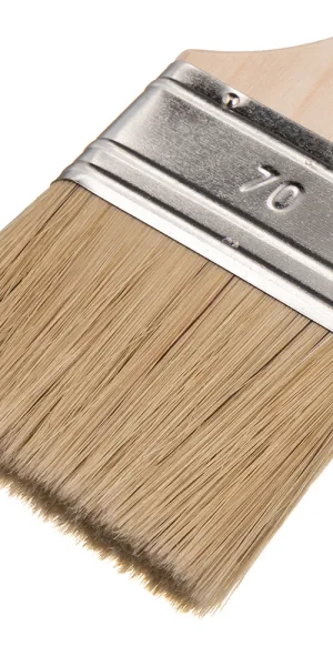 Кисть плоская натуральная щетина деревянная ручка Wenzo Wood 70х14 мм для эмалей и лаков на алкидной основе
