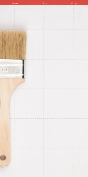 Кисть плоская натуральная щетина деревянная ручка Wenzo Wood 70х14 мм для эмалей и лаков на алкидной основе