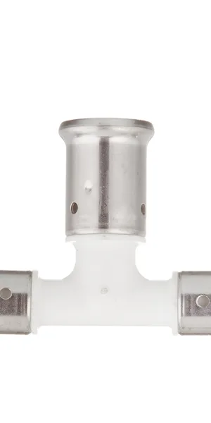 Тройник Henco (12PKW-162016) 16(пресс) х 20(пресс) х 16(пресс) PVDF белый