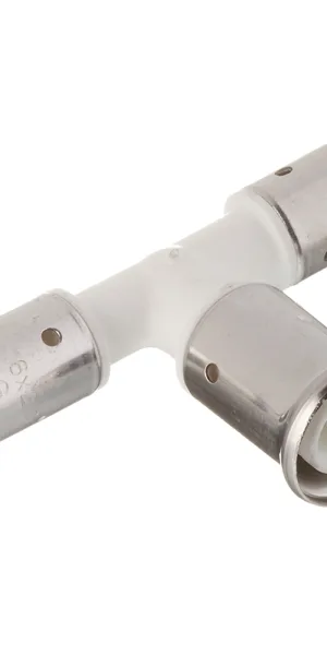 Тройник Henco (12PKW-162016) 16(пресс) х 20(пресс) х 16(пресс) PVDF белый