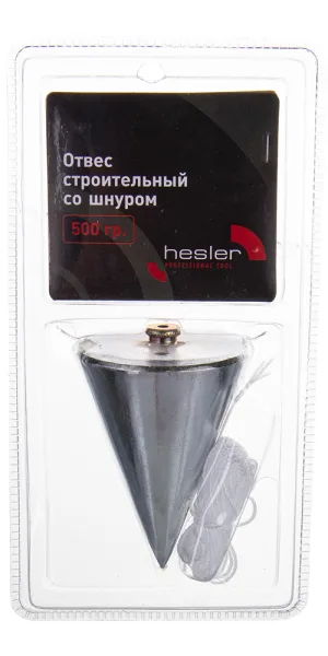 Отвес строительный конусный 500 г Hesler