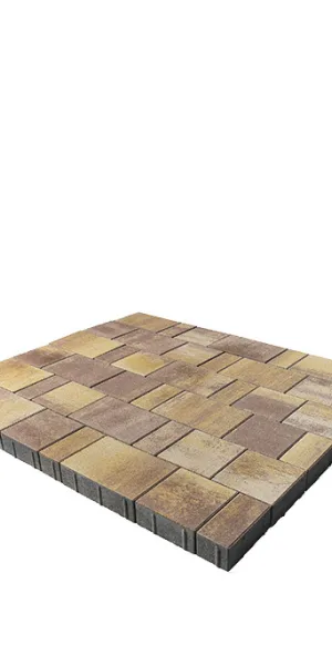 Плитка тротуарная разноразмерная Старый город Ландхаус 2.0 color mix Степь Braer (12,9 кв.м)