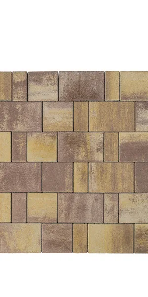 Плитка тротуарная разноразмерная Старый город Ландхаус 2.0 color mix Степь Braer (12,9 кв.м)