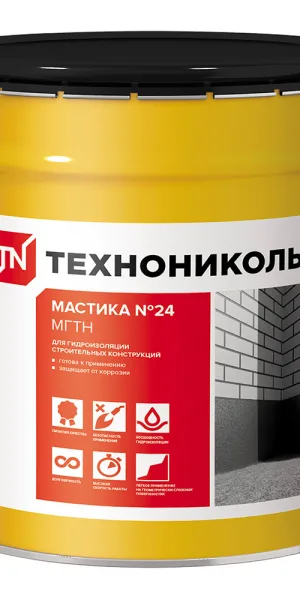 Мастика битумная гидроизоляционная Технониколь №24 МГТН 20 кг/21,5 л