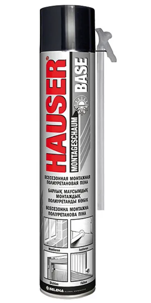 Пена монтажная бытовая Hauser Base всесезонная 400 мл